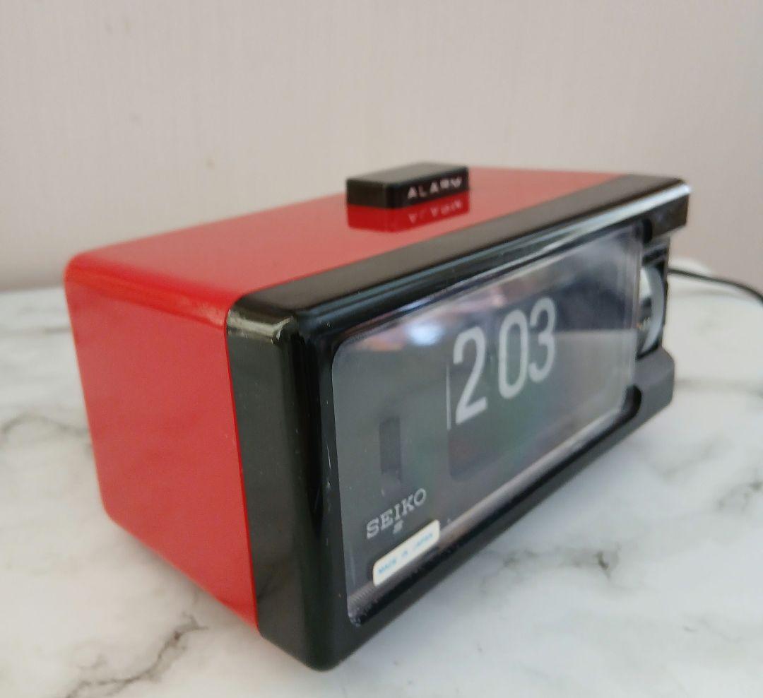 SEIKO パタパタ時計 昭和レトロ DP 690T 50/60Hz 赤と黒