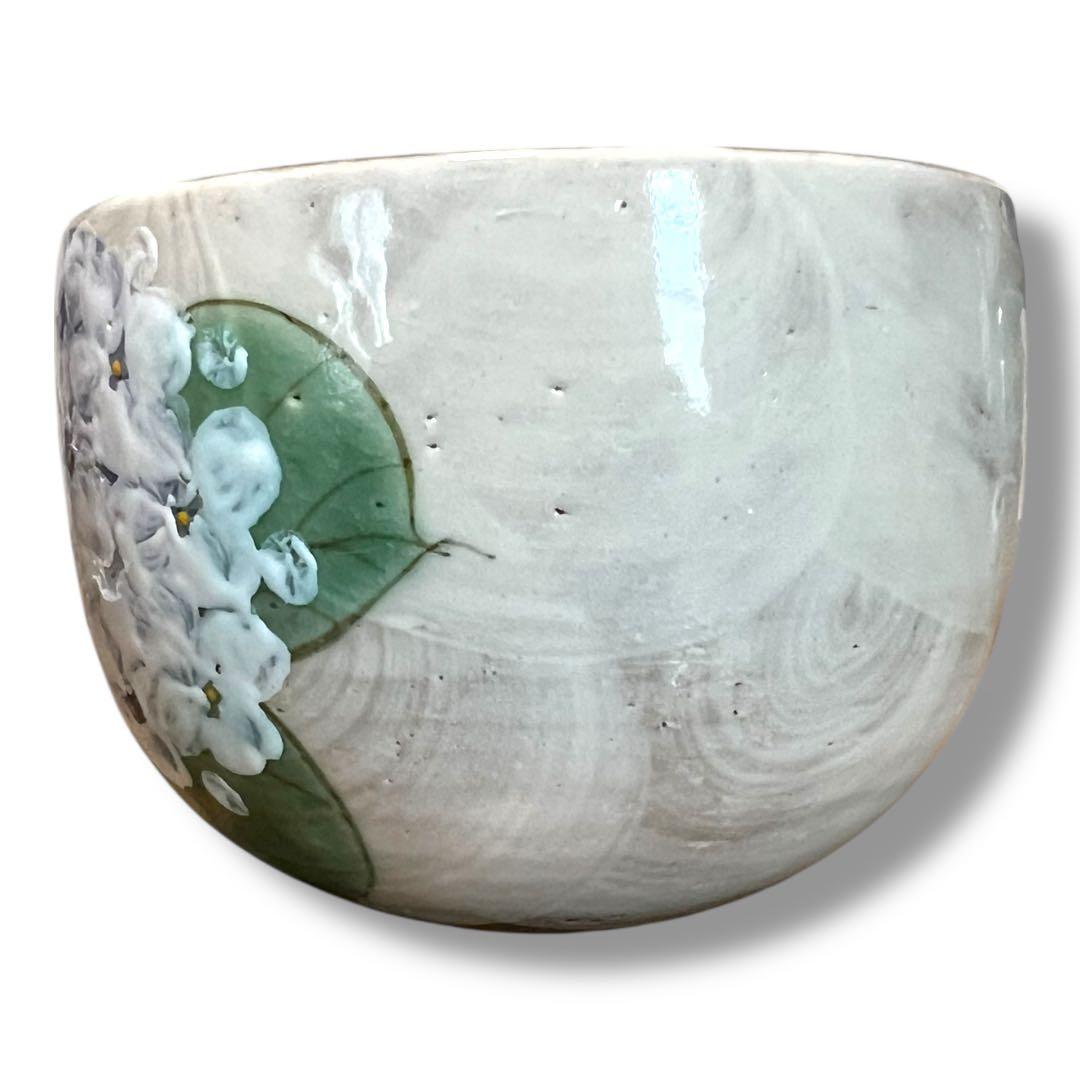 【セール】《希少＆美品》 京焼 土渕陶あん 紫陽花 抹茶碗 茶道具