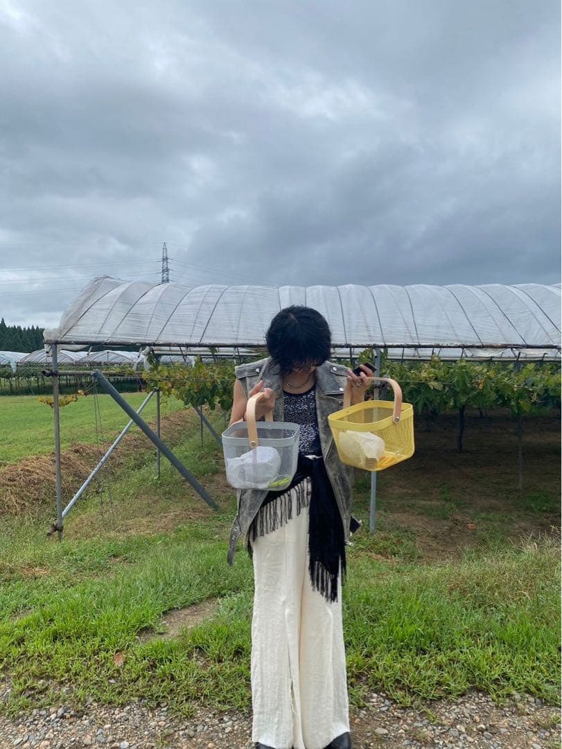 facetasm 16ss クラック加工　ライダースベスト　牛革