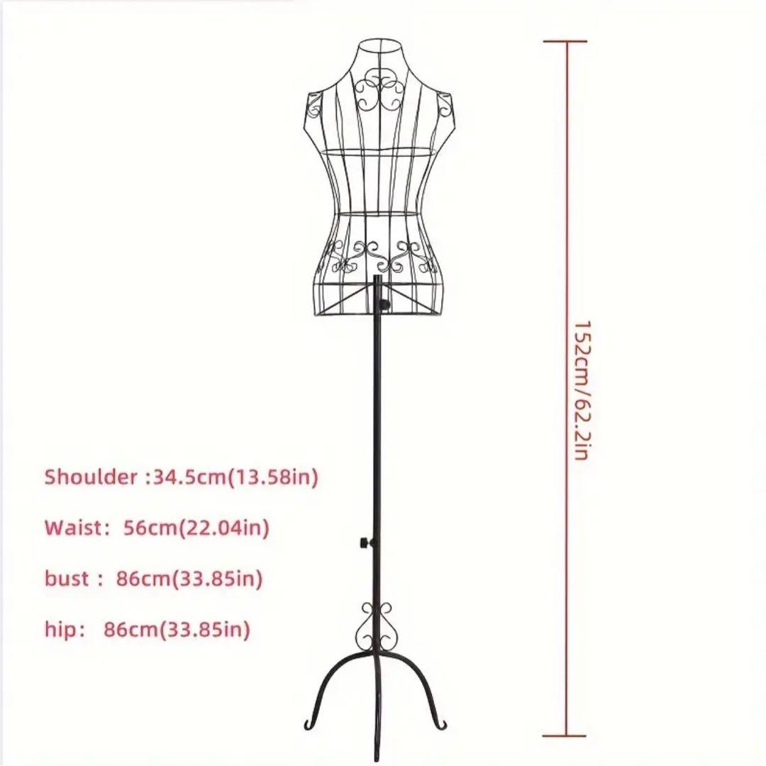 ☆らび☆新品★アイアン製レディースワイヤートルソー★ディスプレイ★黒ブラック
