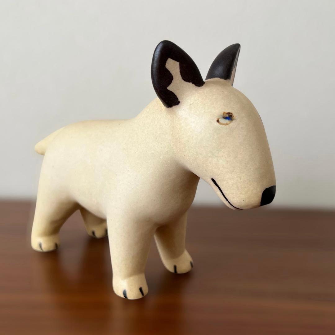 リサラーソン ケンネルシリーズ ブルテリア 左のブチ 陶器 スウェーデン