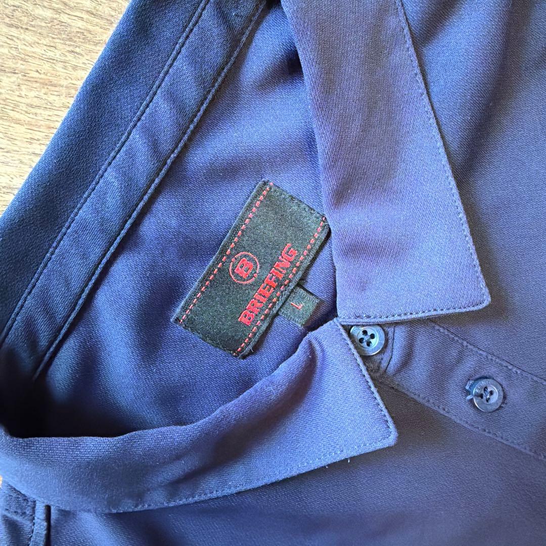 BRIEFING ブリーフィング　ポロシャツ L ネイビー