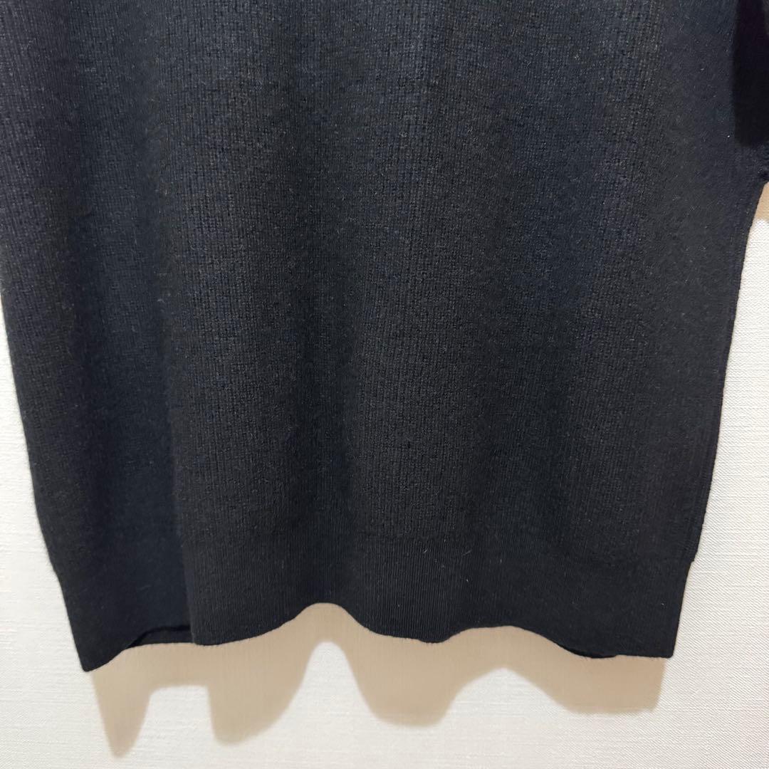 ★新品・タグ付き★高島屋　洗えるカシミヤ１００％　ニットベスト　黒　３L