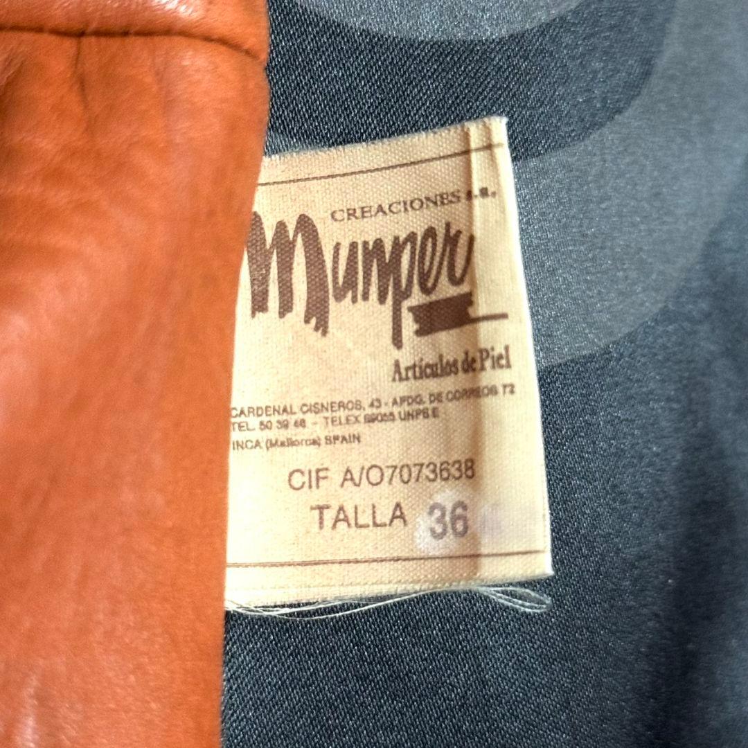 MUNPER スペイン製 レザーコート ラムレザー ユーロ ヴィンテージ 36