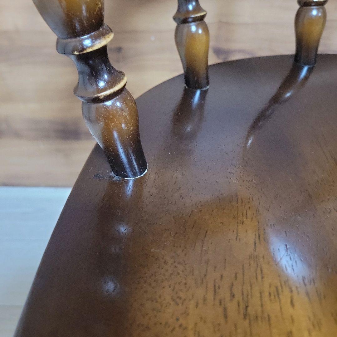 飛騨産業 キツツキマーク 昭和レトロ アームチェア 木製③