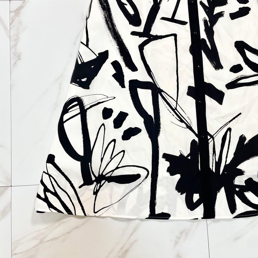 近年✨ダイアグラム ペイントプリントフレアワンピース ベルトリボン