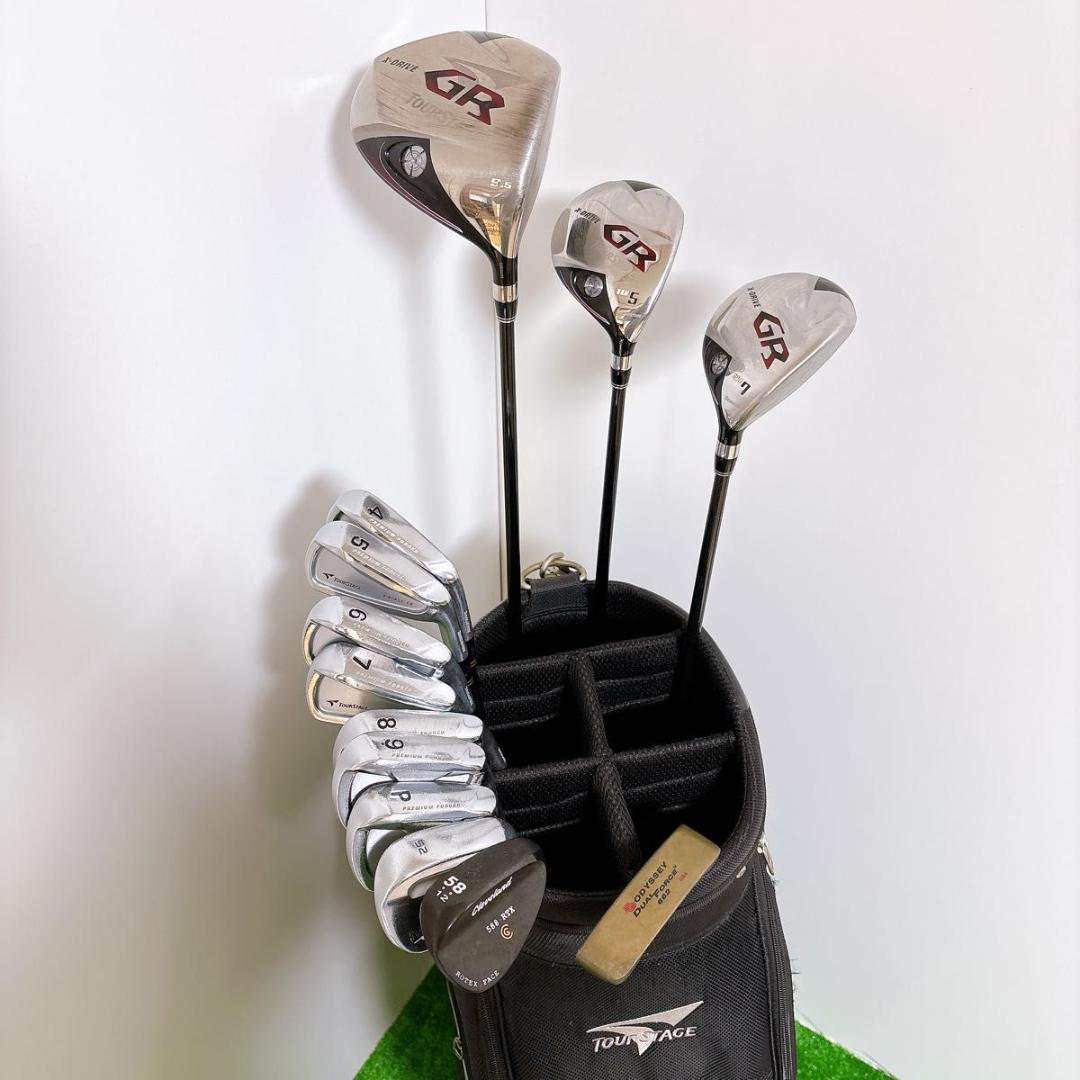 良品 ツアーステージ X-DRIVE GR ゴルフ 13本 セット S 初心者