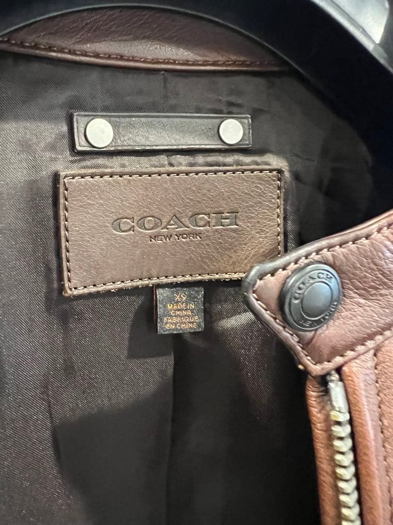 coach メンズ　レザー ジャケット