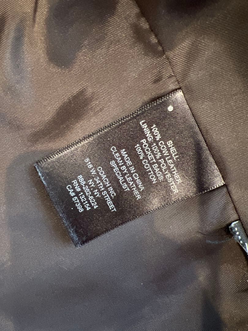 coach メンズ　レザー ジャケット