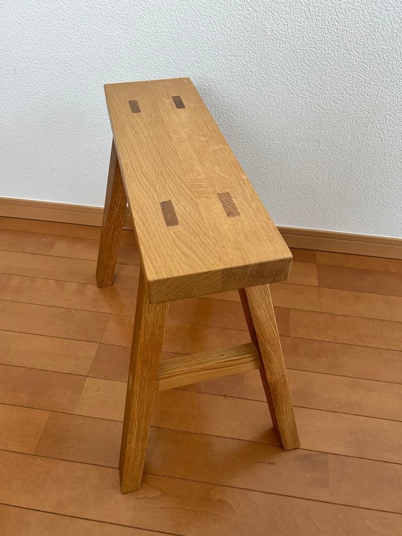 【美品】無印良品の無垢材ベンチ・小　オーク材
