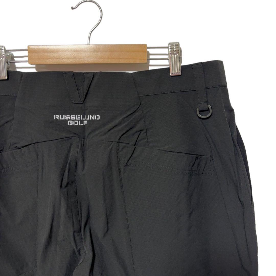 新品 ラッセルノ ゴルフ 3D フロントポケット ロングパンツ ブラック XL