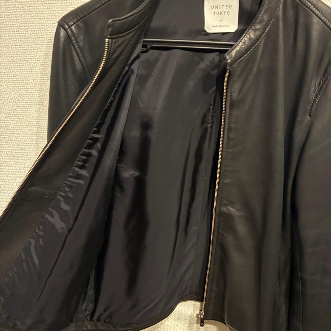 ユナイテッドトウキョウ レザー シングル ライダース ジャケット サイズ4
