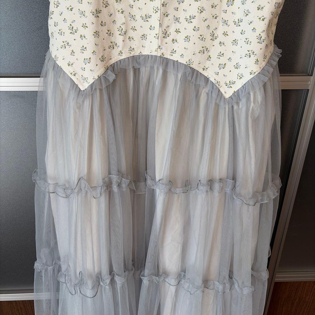 merry jenny petit flowerチュールキャミワンピース