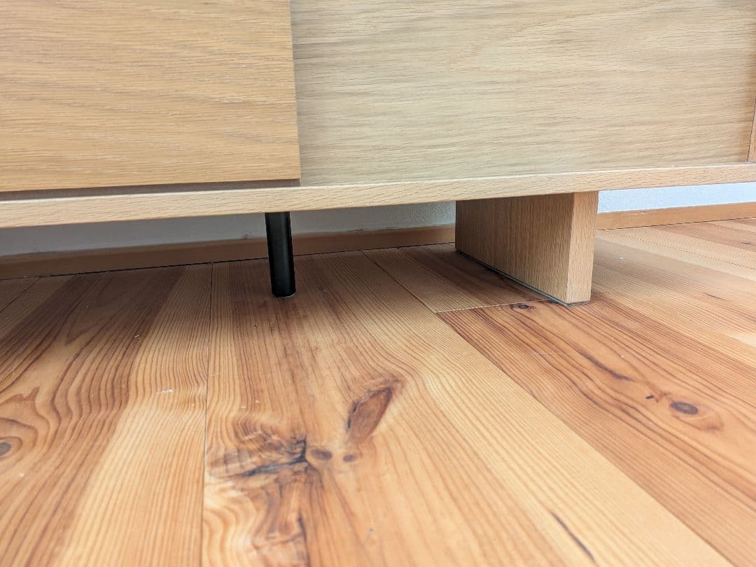 《送料込》無印良品 木製テレビボード オーク材 150 収納棚 TV台家具 廃盤