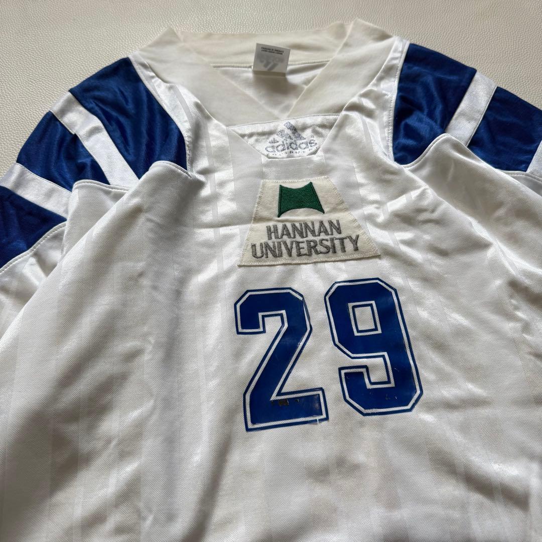 90's adidas 阪南大学 サッカー部 長袖 ユニフォーム ゲームシャツ