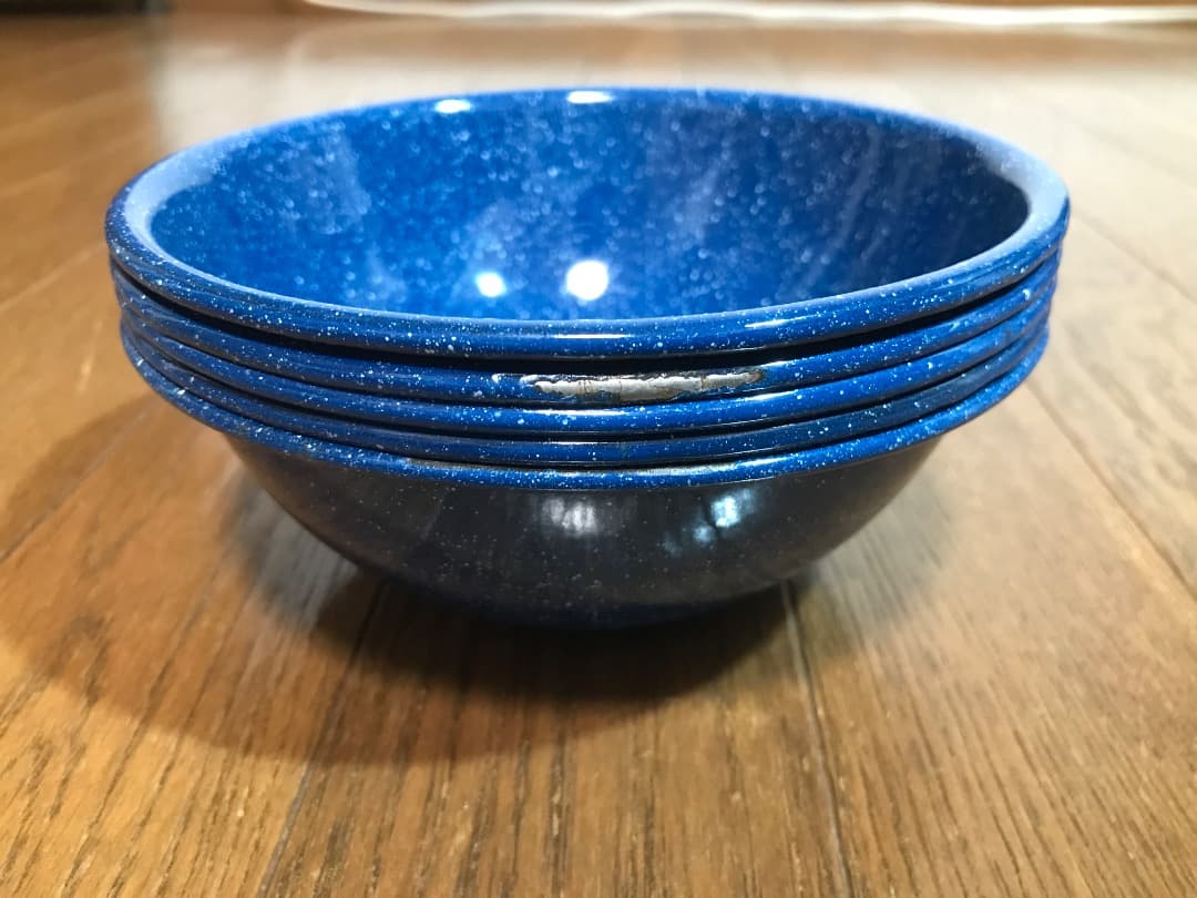 OUT・DO 製コッヘルセット＋米国製ホーロー食器セット＋保管ケース