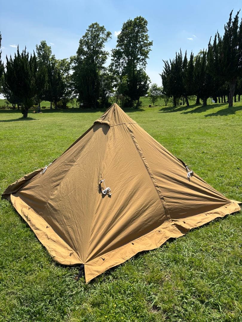 WAQ ALPHA TC ソロ用ティピテント、専用二股ポールグラウンドシート付き