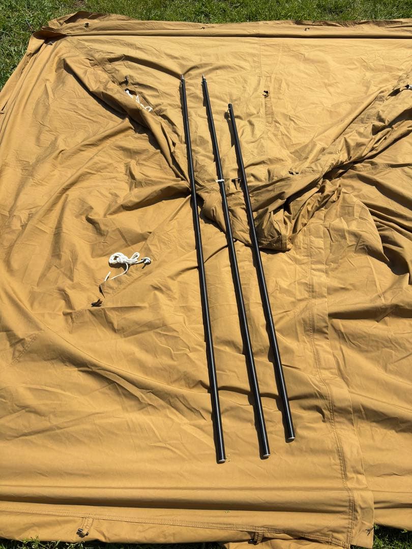 WAQ ALPHA TC ソロ用ティピテント、専用二股ポールグラウンドシート付き