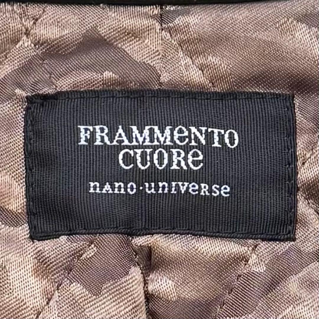 極希少 ナノユニバース ラムレザー シングルライダース キルティング ブラック