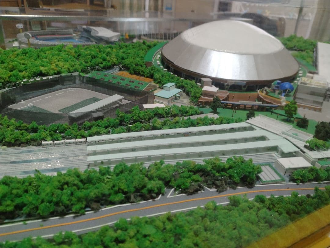 ジオラマ西武球場1/1000展示ケース付