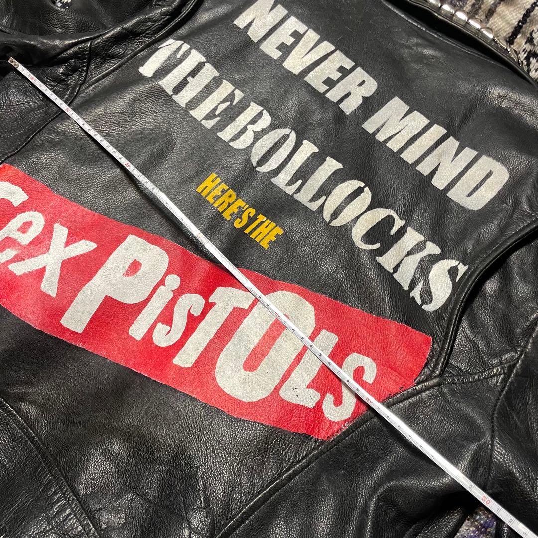 【一点もの!!】Sex Pistols ハンドペイント スタッズ 鋲ジャン