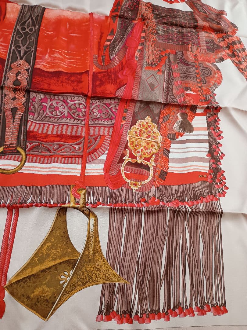 鞠*山様 HERMES　スカーフ　SELLE D'APPARAT MAROCAI