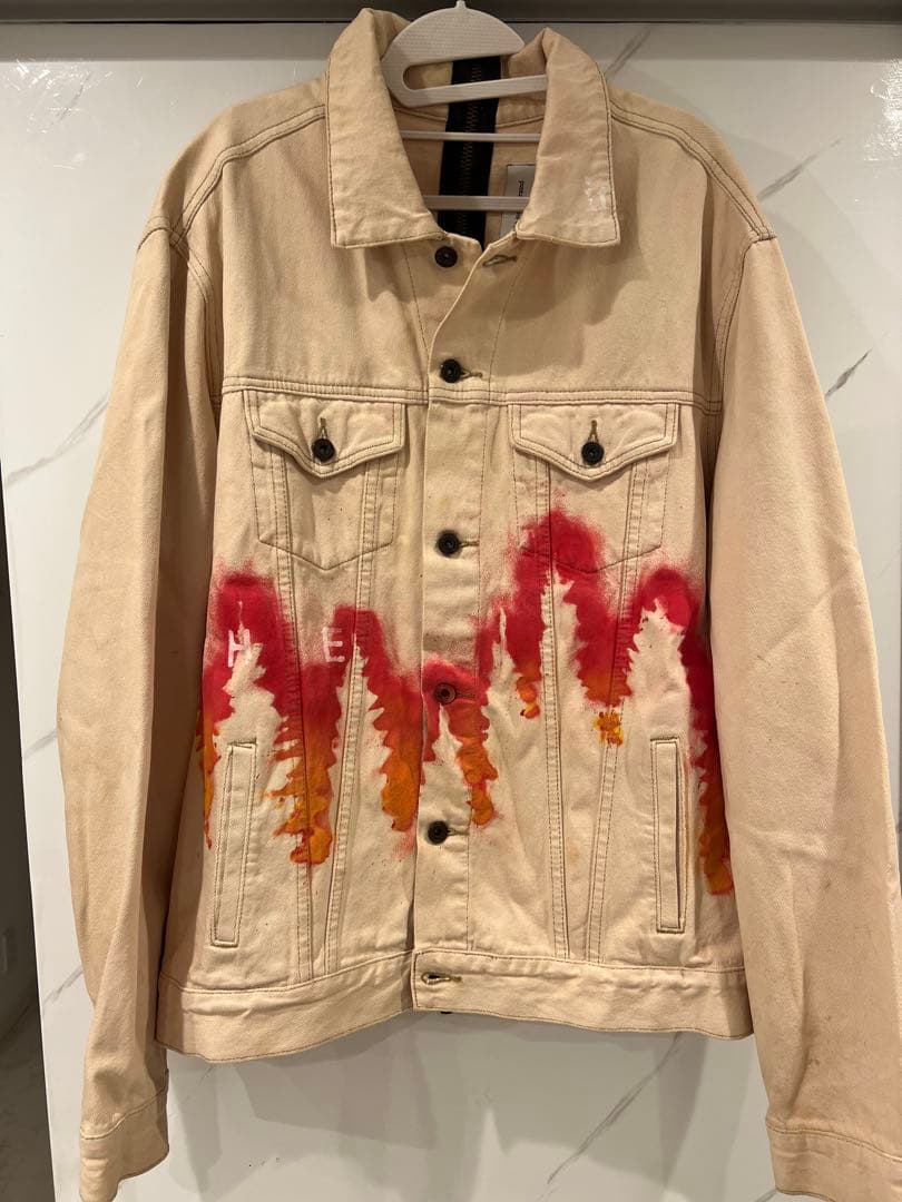 The incorporated デニムジャケット ファイヤーパターン