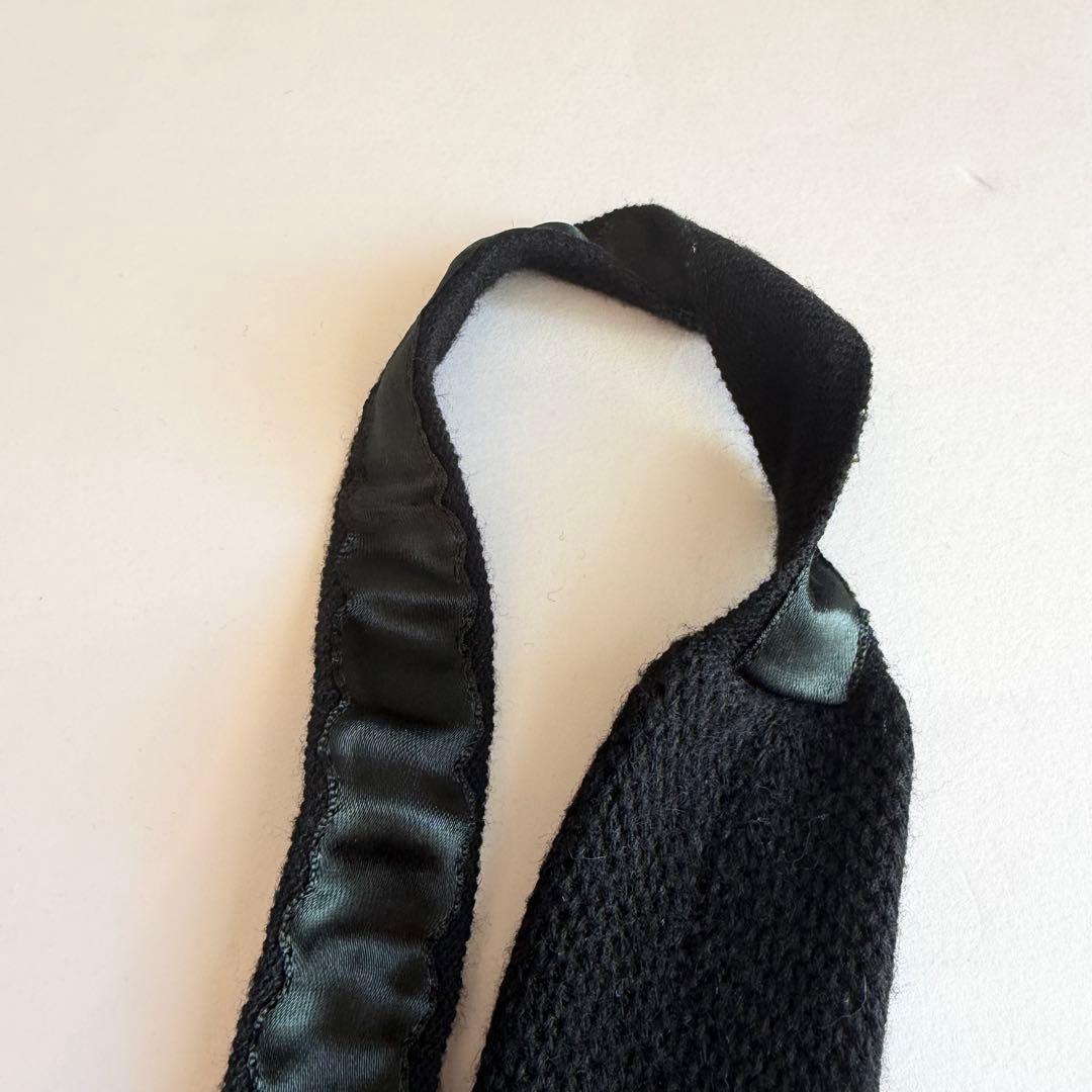 CHANEL シャネル　ブラック 黒　ニットネクタイ