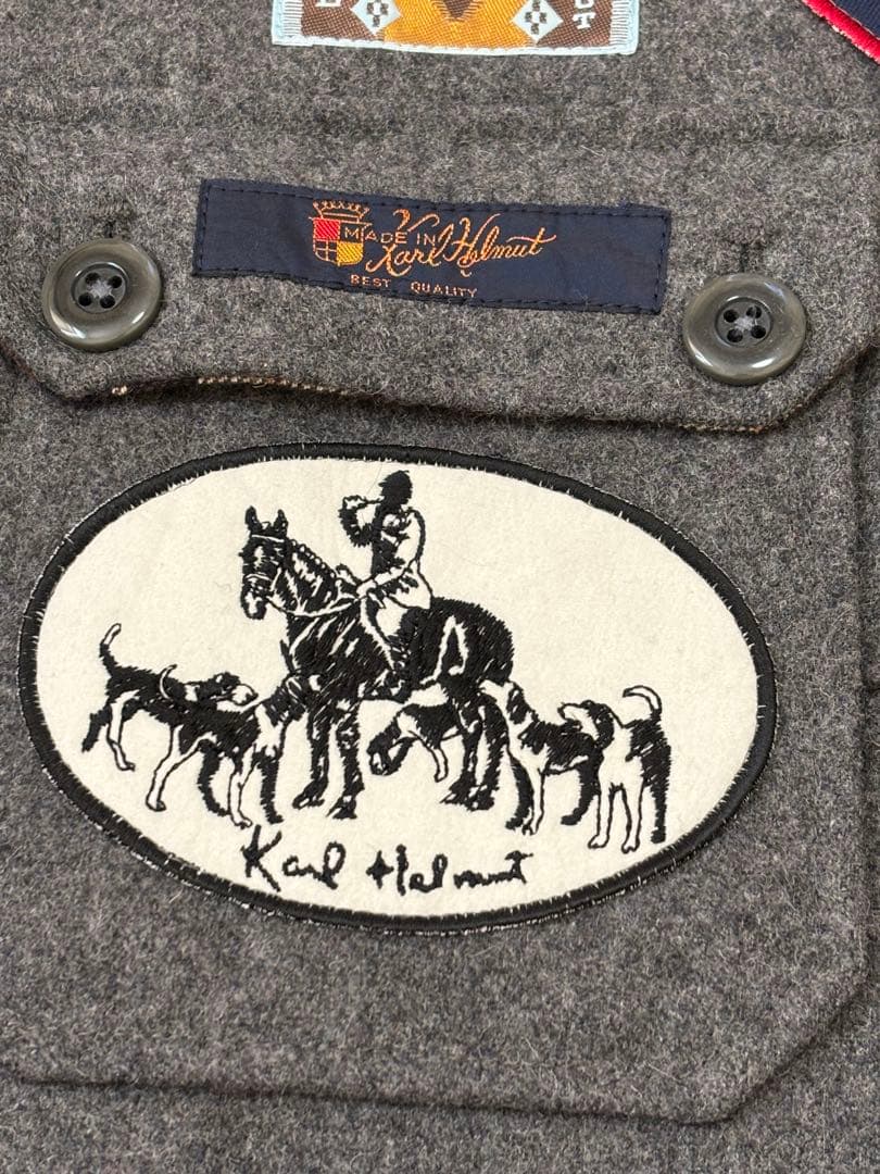 美品　カールヘルム　ワッペンジャケット　メンズM ピンクハウス