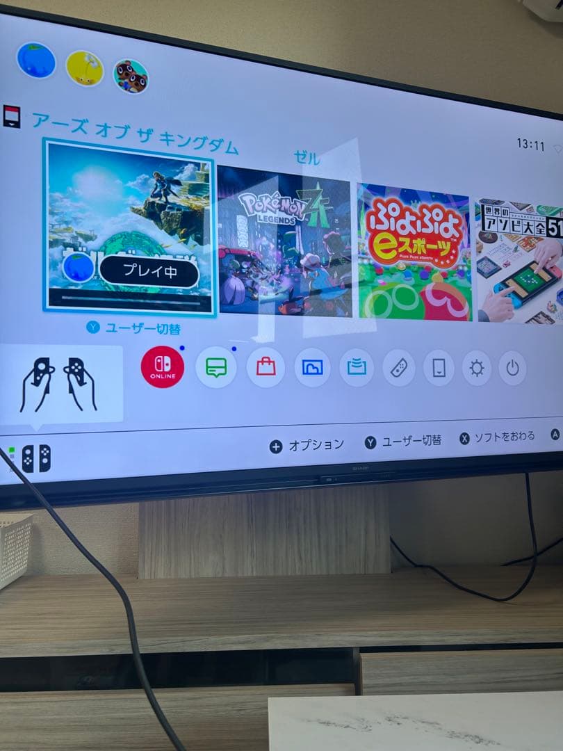 動作品Nintendo Switch 本体 グレー/ブラック 初期型セット