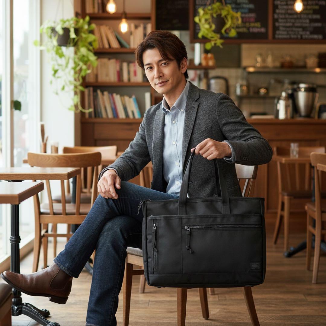 【未使用級】PORTER インタラクティブ トートバッグ メンズ 黒