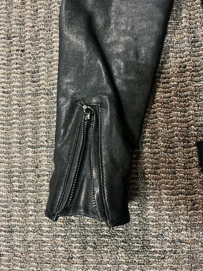 ナノ・ユニバース ウォッシュドレザーWライダースジャケット