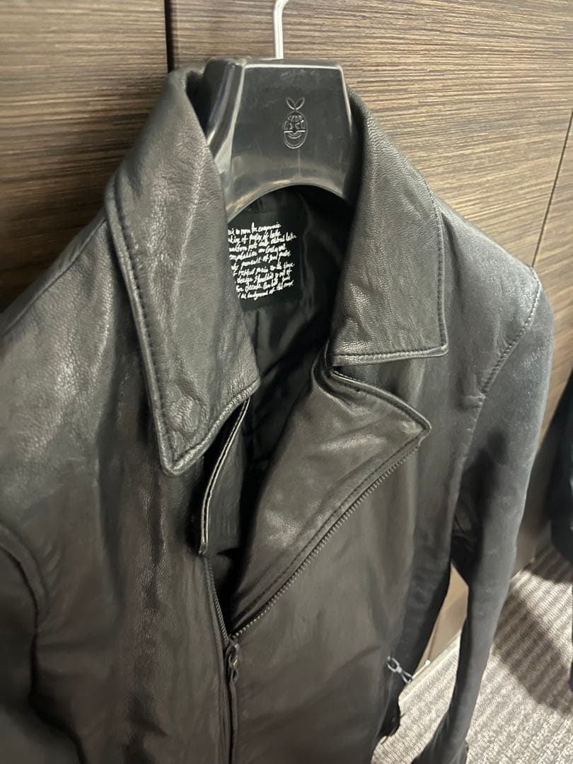 ナノ・ユニバース ウォッシュドレザーWライダースジャケット