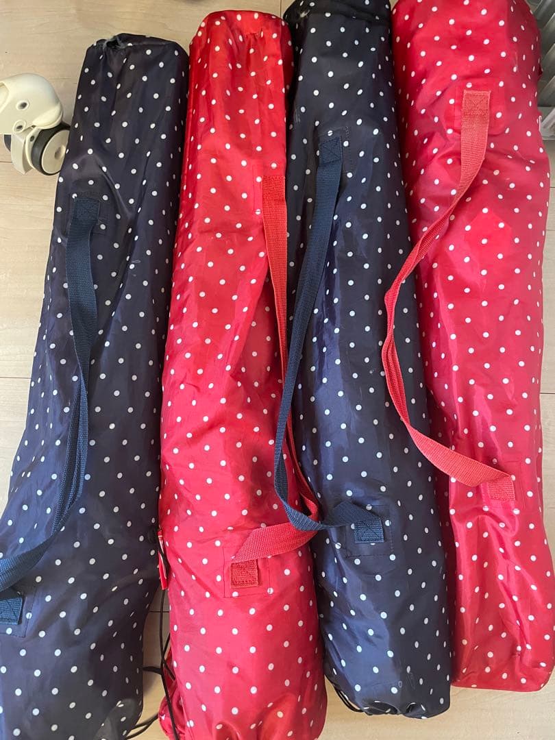 コールマン　チェア　4脚セット　ドット柄　折りたたみ　キャンプ　　椅子