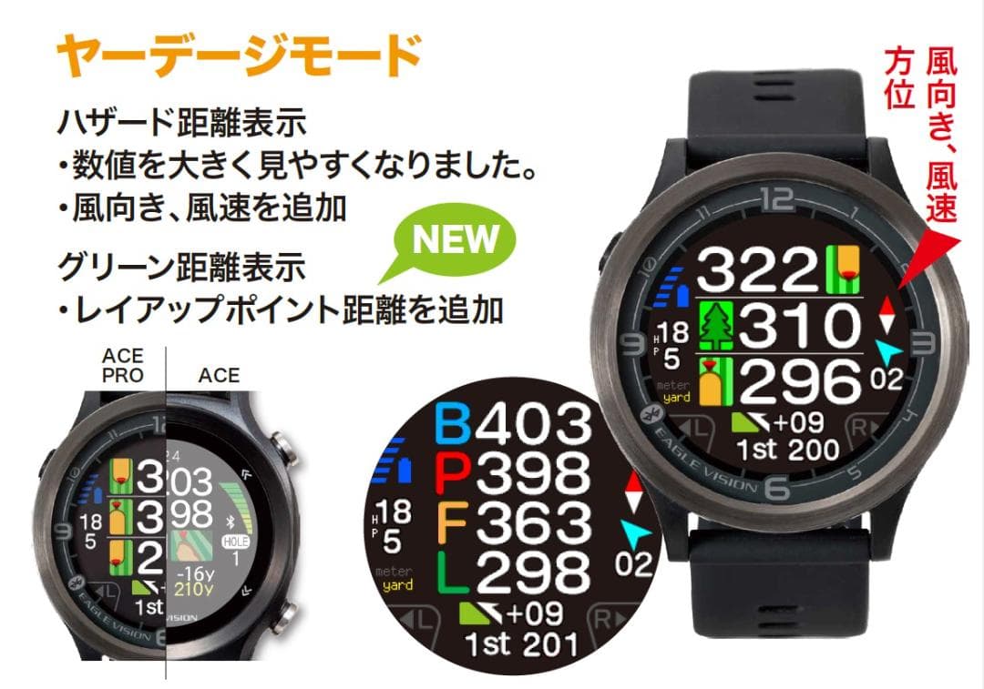 EAGLE VISION watch ACE PRO/朝日ゴルフ用品/ホワイト