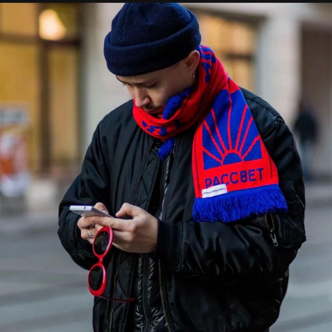 90s’VINTAGE SASKATCHEWAN ROUGHRIDERSマフラー