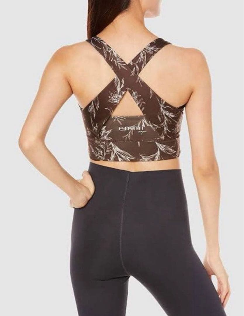 極美　emmi×ayaエミヨガ×アヤ　コラボ　ヨガウェア　淡水色　ボタニカルS