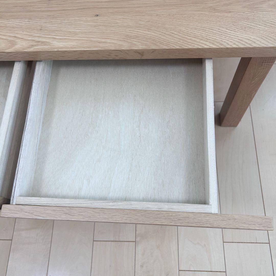 無印良品 ローテーブル 無垢材 天然木　引き出し2杯　オーク　タモ　MUJI