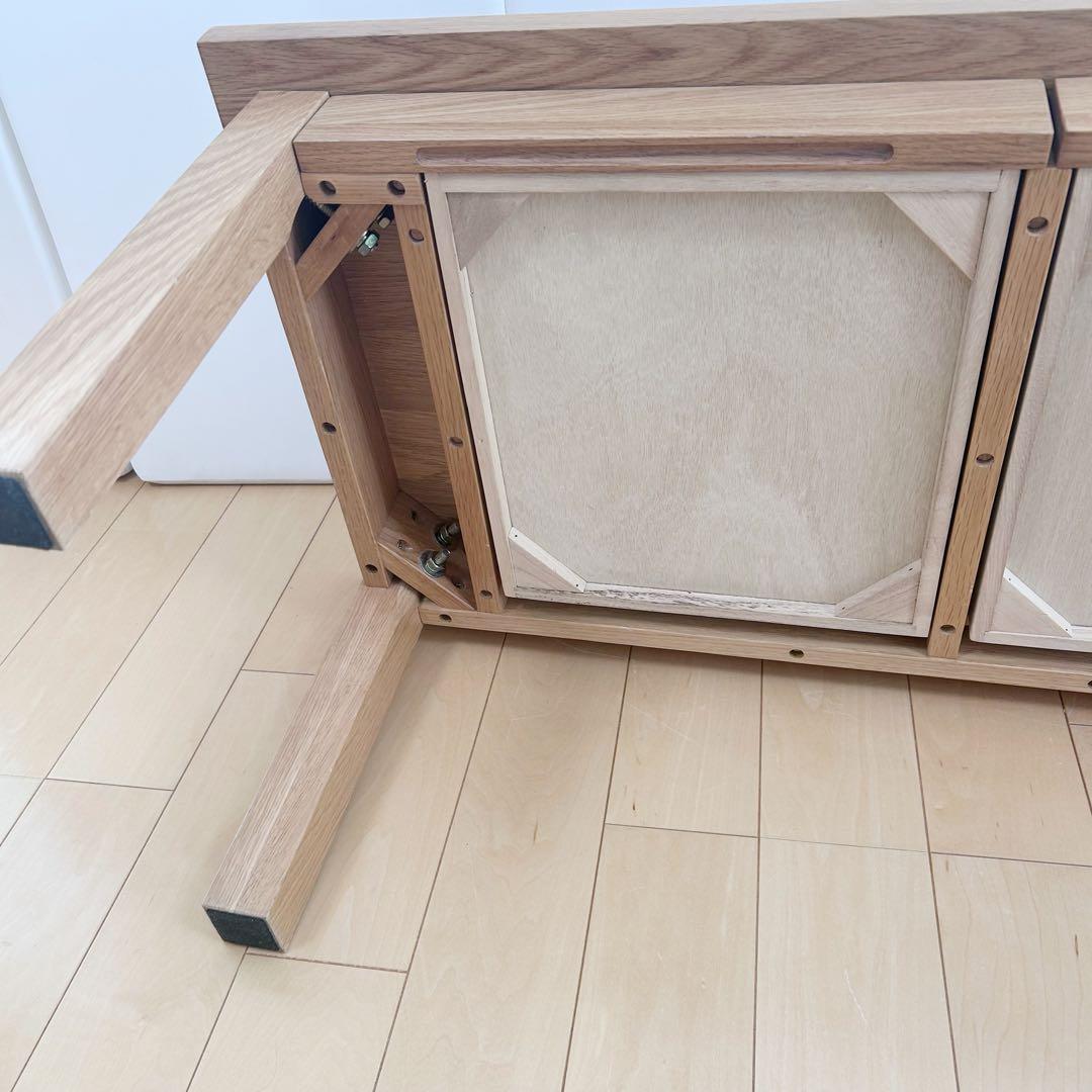 無印良品 ローテーブル 無垢材 天然木　引き出し2杯　オーク　タモ　MUJI