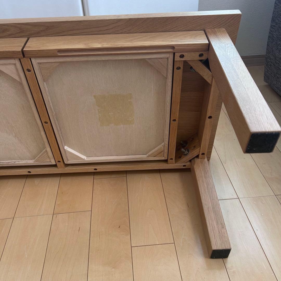 無印良品 ローテーブル 無垢材 天然木　引き出し2杯　オーク　タモ　MUJI