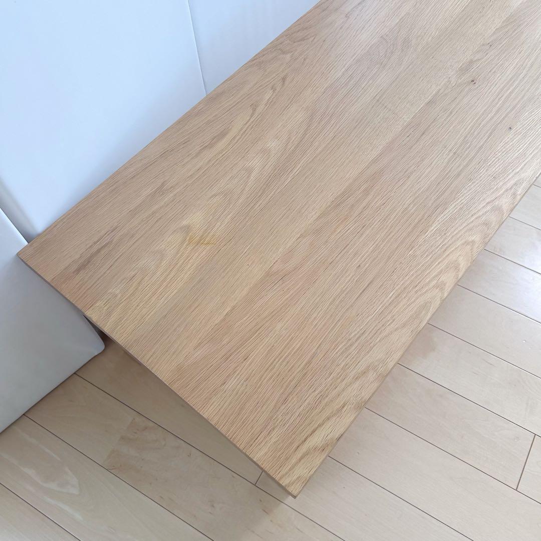 無印良品 ローテーブル 無垢材 天然木　引き出し2杯　オーク　タモ　MUJI