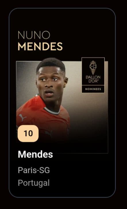 【直筆サイン入り】パリ・サンジェルマン \"ヌーノ メンデス\" のユニフォーム