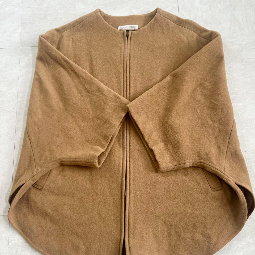 BEARDSLEY ビアズリー ウールポンチョコート キャメル