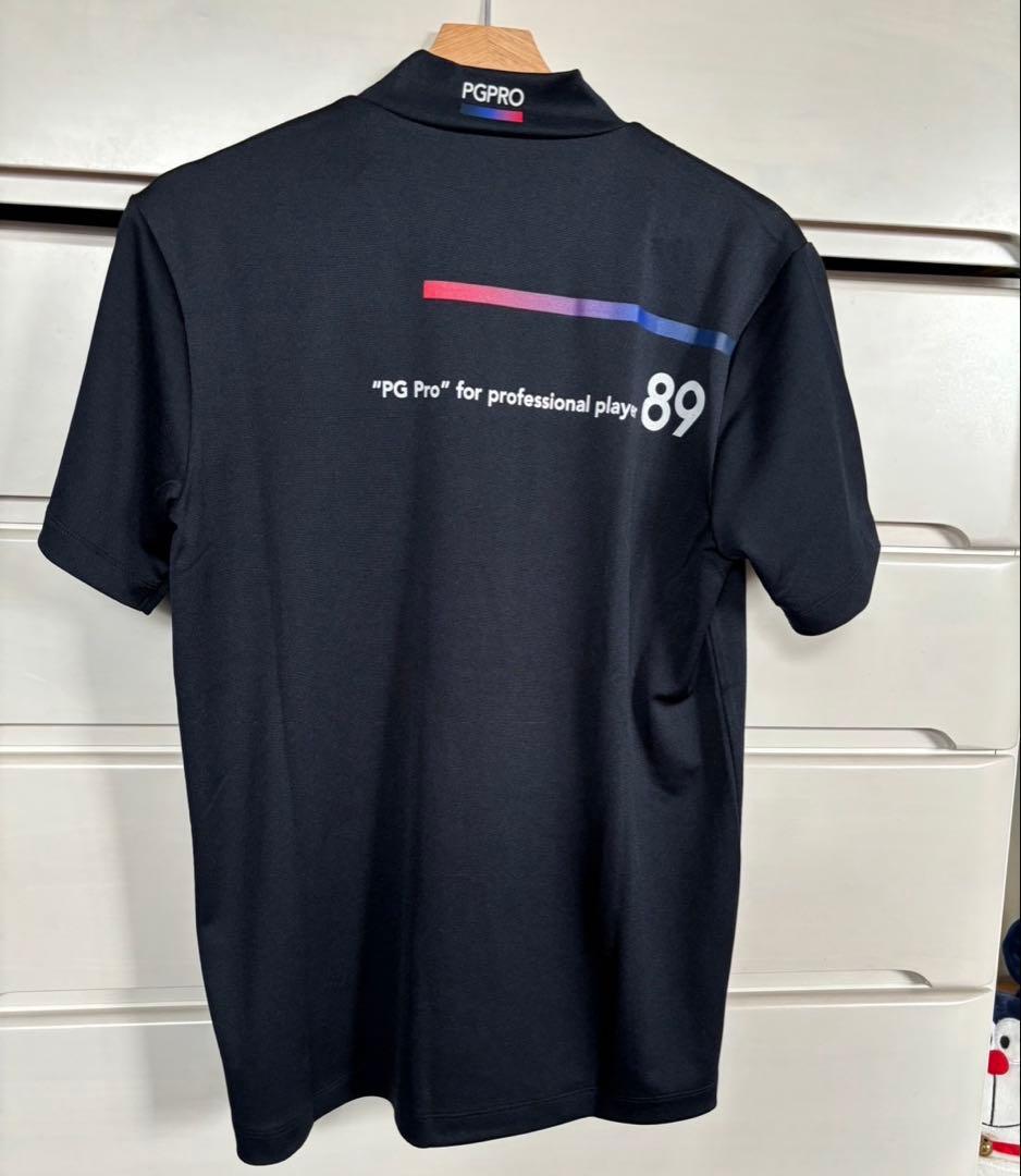 パーリーゲイツ　PGPRO ベア鹿子モックネック　濃紺色　サイズ5