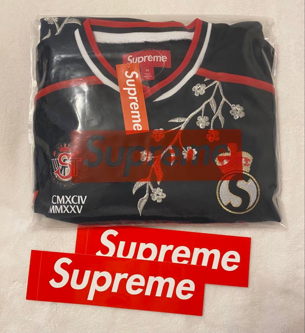 Floral Soccer Jersey Supreme M 黒 シュプリーム