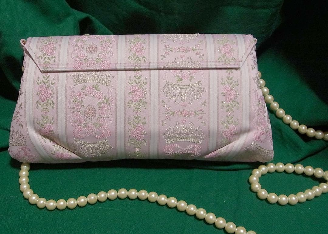 BABYゴブラン生地リボンBAG ピンク