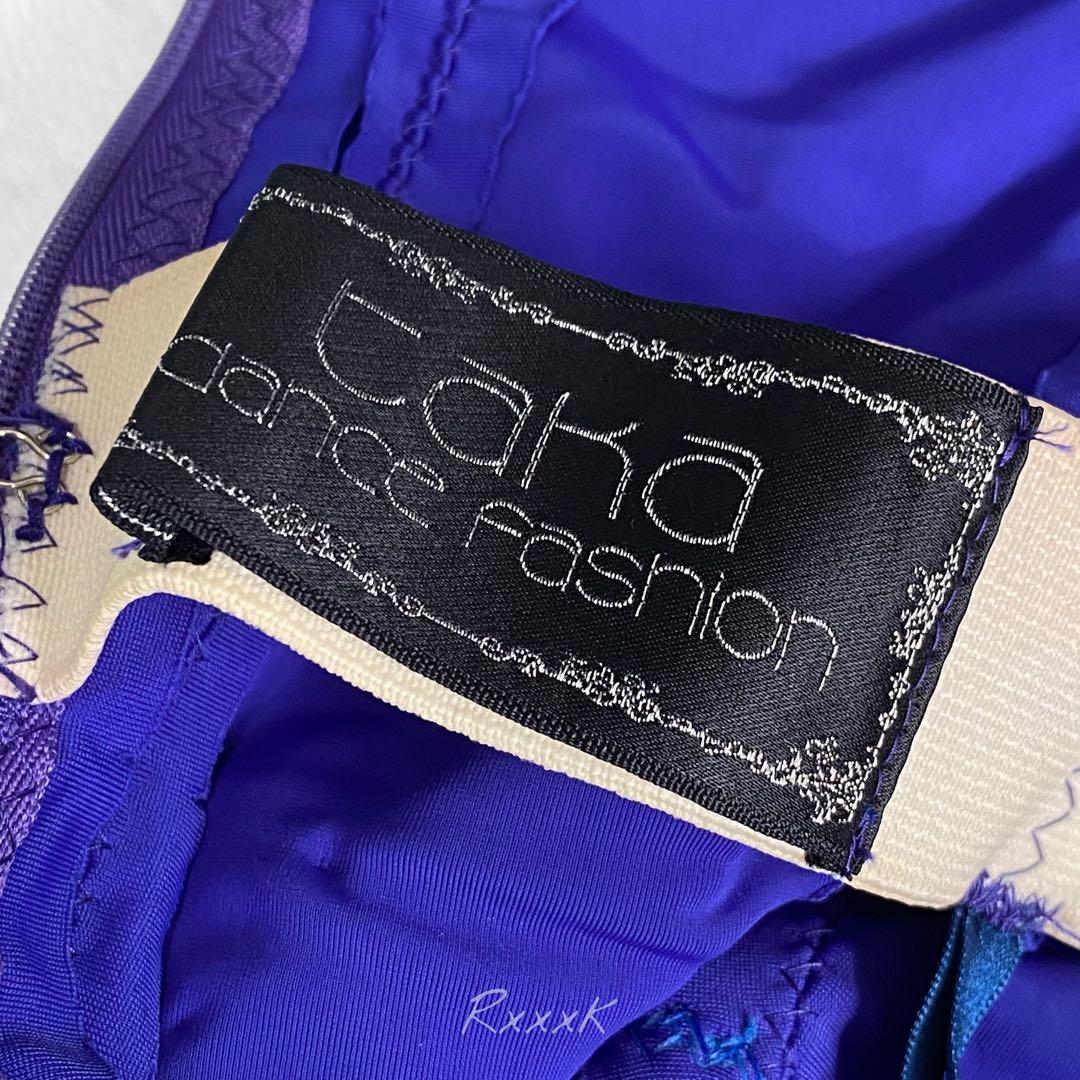 TAKADANCE タカダンス 高級 社交ダンス 衣装 ロングドレス 紫