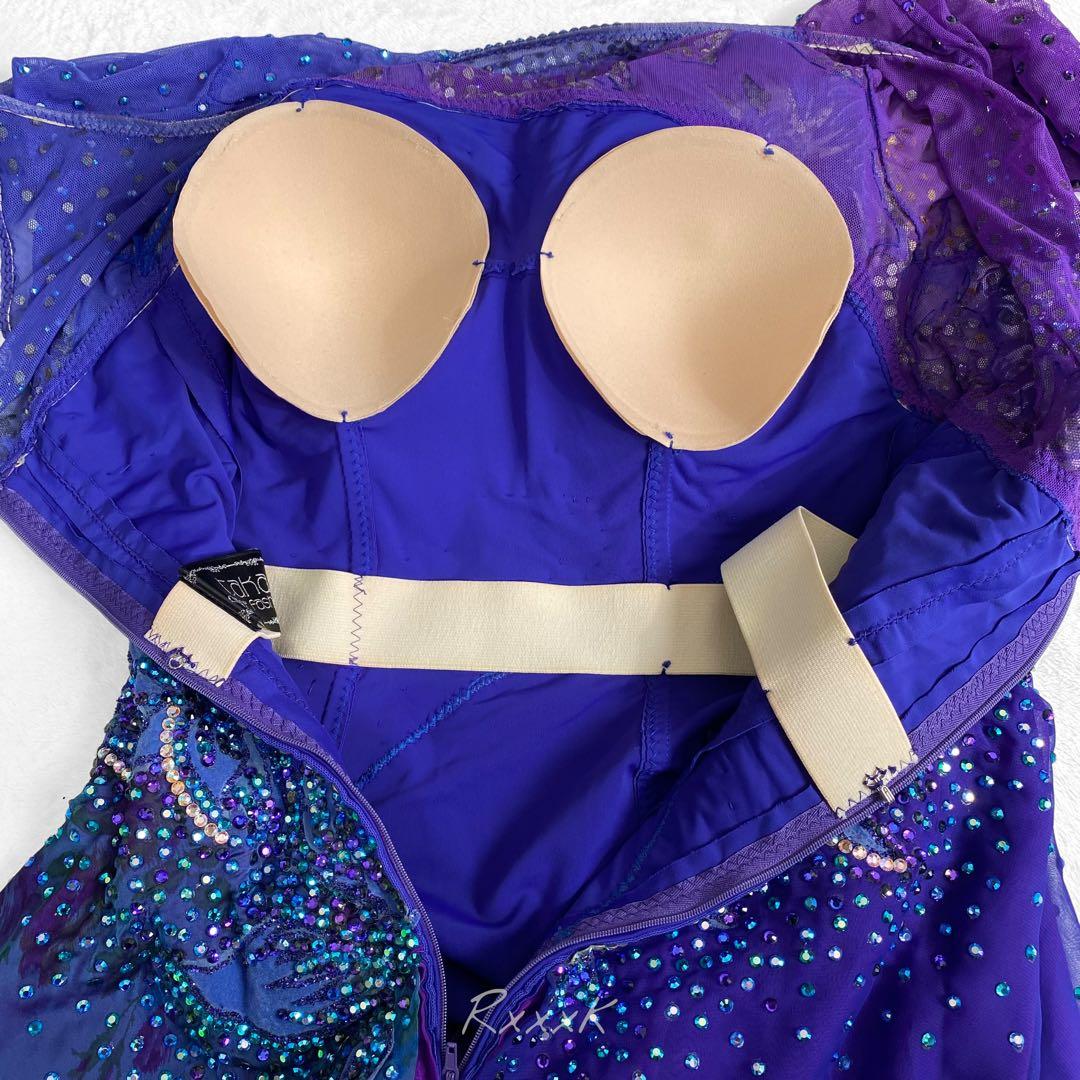 TAKADANCE タカダンス 高級 社交ダンス 衣装 ロングドレス 紫