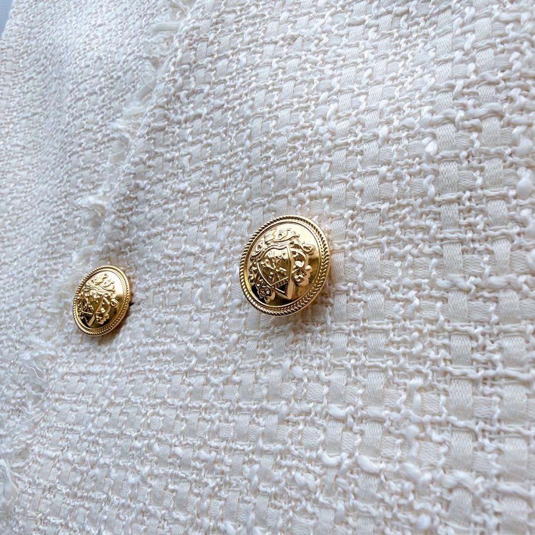 25SS グレースコンチネンタル　ルーズツイードジレジャケット