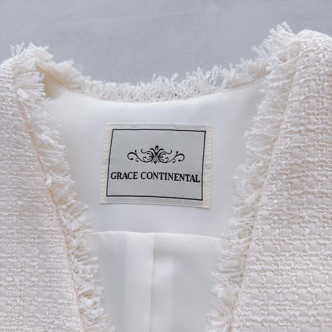 25SS グレースコンチネンタル　ルーズツイードジレジャケット